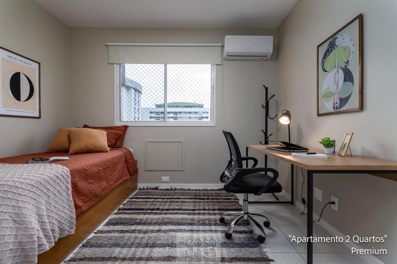2 Quartos Com Varanda A 300M Riocentro Wi-Fi 120Mbps E Cozinha Completa - Condominio Com Piscina, Estacionamento, Portaria 24H E Parquinho Infantil - Apartamento Indicado Para Grupos, Hospedes A Trabalho E Criancas Rio de Janeiro Dış mekan fotoğraf