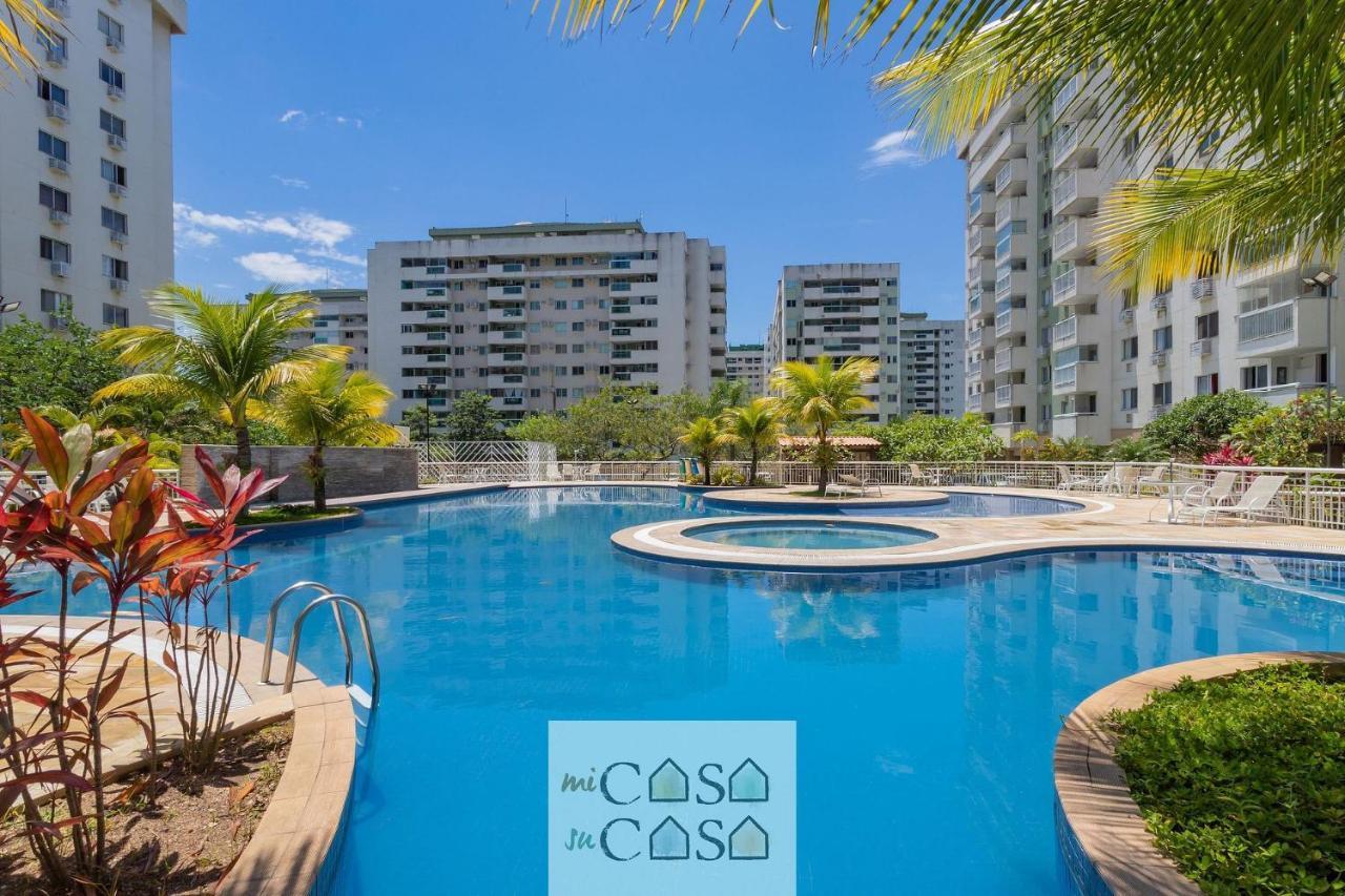 2 Quartos Com Varanda A 300M Riocentro Wi-Fi 120Mbps E Cozinha Completa - Condominio Com Piscina, Estacionamento, Portaria 24H E Parquinho Infantil - Apartamento Indicado Para Grupos, Hospedes A Trabalho E Criancas Rio de Janeiro Dış mekan fotoğraf
