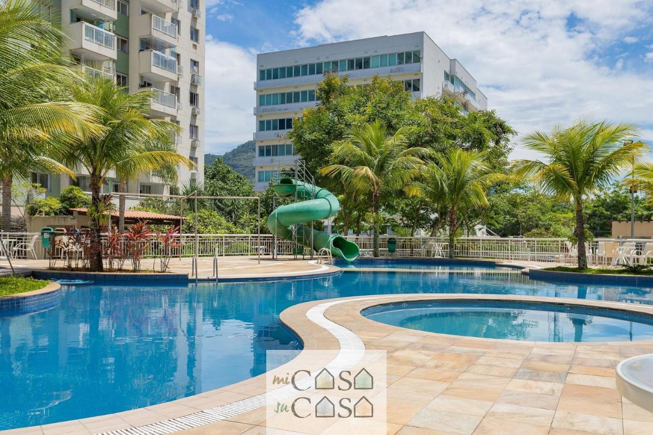 2 Quartos Com Varanda A 300M Riocentro Wi-Fi 120Mbps E Cozinha Completa - Condominio Com Piscina, Estacionamento, Portaria 24H E Parquinho Infantil - Apartamento Indicado Para Grupos, Hospedes A Trabalho E Criancas Rio de Janeiro Dış mekan fotoğraf